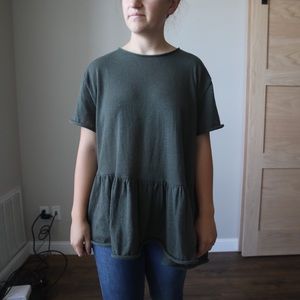 Knit peplum style top from Zara